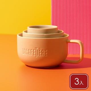 【LaCafetiere】瓷製咖啡杯3件 奶茶棕 / expresso 濃縮咖啡杯 馬克杯 水杯 茶杯 咖啡杯 母親節禮物