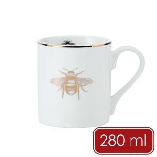 【MIKASA】金邊瓷製馬克杯 女王蜂280ml / 水杯 茶杯 咖啡杯 動物圖案 手繪風 蜜蜂插圖 母親節禮物