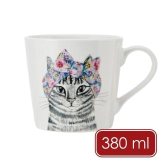 【MIKASA】Tipperleyhill瓷製馬克杯 高雅貓380ml / 茶杯 咖啡杯 手繪風 貓奴 貓咪杯 寵貓 母親節禮物