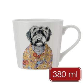 【MIKASA】Tipperleyhill瓷製馬克杯 時尚貴賓380ml / 茶杯 咖啡杯 手繪風 狗狗杯 母親節禮物