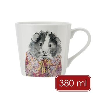 【MIKASA】Tipperleyhill瓷製馬克杯 睡袍天竺鼠380ml / 茶杯 咖啡杯 動物圖案 手繪風 母親節禮物