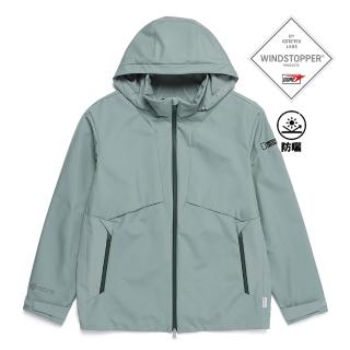 【國家地理服飾官方旗艦】男女同款ATLAS WINDSTOPPER BY GORE-TEX LABS 2L雙層連帽外套-卡其綠色