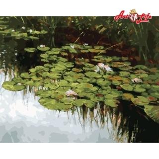 【ArtLife 藝術生活】DT129莫內 蓮花池畔40*50CM(數字油畫 DIY DIY數字油畫 交換禮物 畫畫玩具)