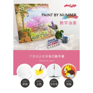 【ArtLife 藝術生活】DT113湖畔山城40*50CM(數字油畫 DIY DIY數字油畫 交換禮物 畫畫玩具)