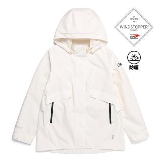 【國家地理服飾官方旗艦】女裝ATLAS WINDSTOPPER BY GORE-TEX LABS 2L 雙層連帽外套-白色