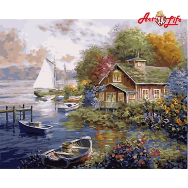 【ArtLife 藝術生活】DT097仙境40*50CM(數字油畫 DIY DIY數字油畫 交換禮物 畫畫玩具)