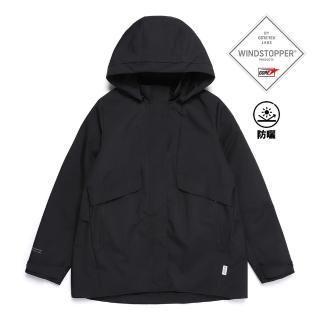 【國家地理服飾官方旗艦】女裝ATLAS WINDSTOPPER BY GORE-TEX LABS 2L雙層連帽外套-炭黑色