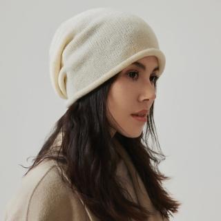 【LEEHER】618 純羊毛帽/包頭帽/韓版毛帽/堆堆帽/冷帽/針織帽/毛帽/毛線帽/高階感/顯臉小帽子/防寒