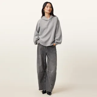 【ALLSAINTS】ARTIA 舒適純棉寬鬆連帽衛衣-灰 W078JB(舒適版型)