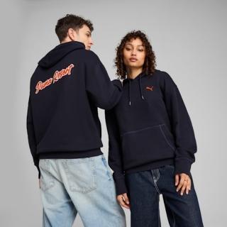【PUMA】長袖上衣 男 女 帽T 歐規 PRM ESS 黑 62966716