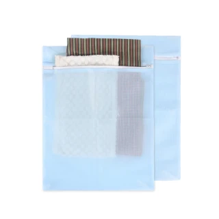 【AXIS 艾克思】台灣製天藍色方形30x40cm細密網洗衣袋.衣物收納袋_5入