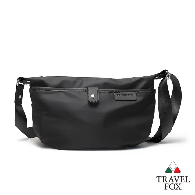 【TRAVEL FOX 旅狐】柔軟皮飾半月斜背包/側背包/女包(TB835-01 暗夜)（其他規格）