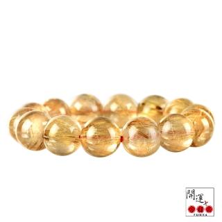 【開運方程式】鈦晶手珠13mm金黃天使滿絲T6(強大財富磁場)