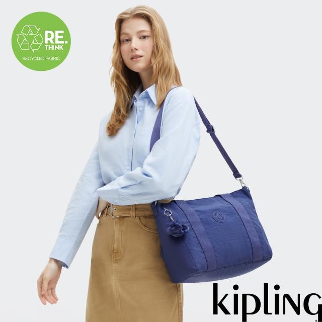 【KIPLING官方旗艦館】（網路獨家款）深海藍雙炳手提斜背托特包-ASSENI S