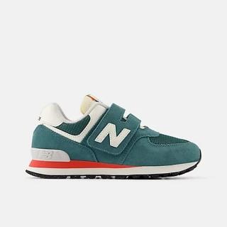 【NEW BALANCE】NB 574 童鞋 休閒鞋 復古鞋 運動鞋 親子鞋 中大童 綠色(PV574VPG-W)