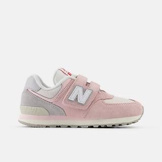 【NEW BALANCE】NB 574 童鞋 休閒鞋 復古鞋 運動鞋 親子鞋 中大童 粉紅色(PV574BKM-W)