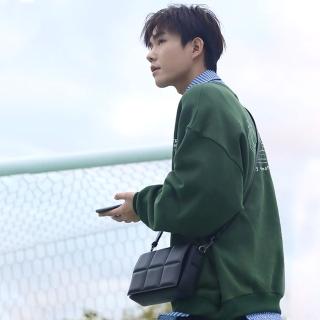 【MoonDy】格子包包 絎縫包 包包 斜揹包 男生包包 小包包 編織包 單肩斜揹包 盒子包 小方包 禮