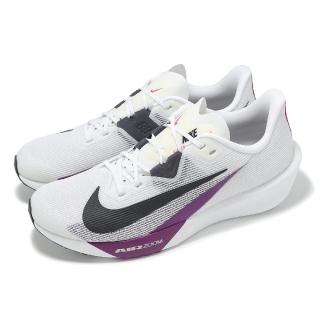 【NIKE 耐吉】競速跑鞋 Air Zoom Rival Fly 4 男鞋 白 紫 黑 回彈 訓練 運動鞋(FV6040-100)