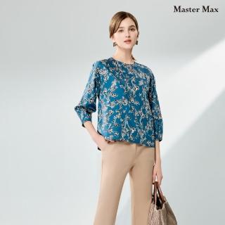 【Master Max】舒服棉質滿版花七分袖寬鬆上衣(8427110)
