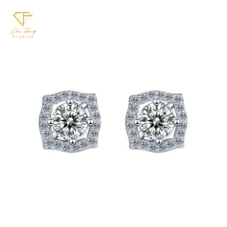 【CF Diamond】耳環 莫桑鑽《經典海瑞》(耳釘 耳針 耳飾 七夕情人節  生日禮物  求婚)