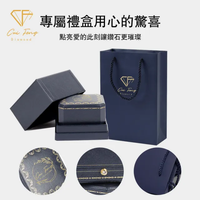 【CF Diamond】耳環 莫桑鑽《經典海瑞》(耳釘 耳針 耳飾 七夕情人節  生日禮物  求婚)