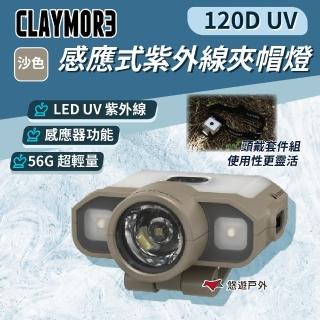 【CLAYMORE】120D UV 感應式紫外線夾帽燈 沙色CLM-07696(悠遊戶外)