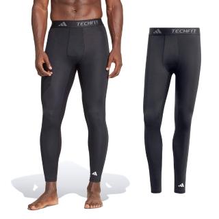 【adidas 愛迪達】TF Base Tight 男款 黑色 運動 休閒 束褲 內搭 吸濕 排汗 緊身褲 長褲 IN5590