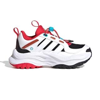 【adidas 愛迪達】MAXXWAVY C CNY 中童 童鞋 白藍紅色 CNY 新年 蛇年 抽繩 休閒鞋 JS3085