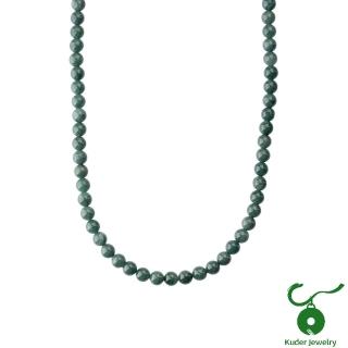 【K.D.J 圓融珠寶】天然翡翠 滿綠圓珠 項鍊(7mm/8mm)