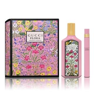 【GUCCI 古馳】華麗梔子花女性淡香精 100ml香氛禮盒(淡香精100ML+隨身瓶10ML 平行輸入)