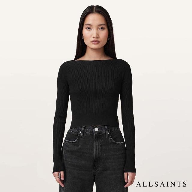 【ALLSAINTS】HERA 人造絲羅紋貼身針織上衣 W045KA(貼身版型)