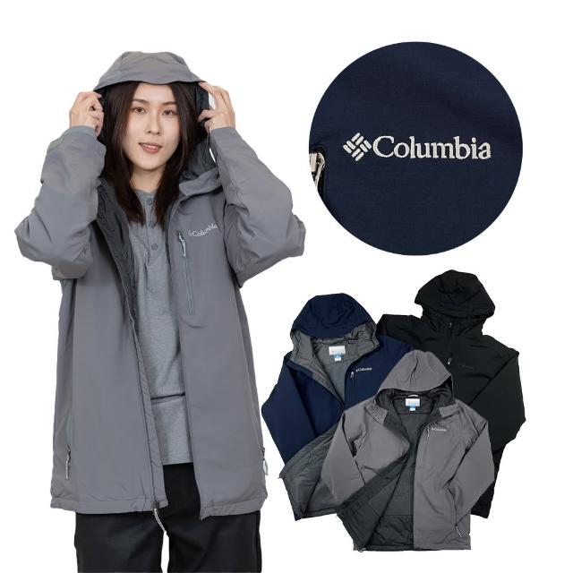 【Columbia 哥倫比亞】質感系 Columbia 防潑水 保暖外套 刺繡logo 連帽 刷毛 哥倫比亞 大尺碼 外套(9770)