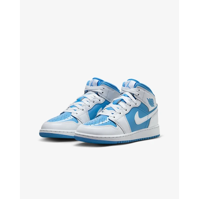 NIKE 耐吉 運動鞋 休閒鞋 女鞋 中大童 男鞋 AIR JORDAN 1 MID SE GS 天空藍 中筒 AJ1 喬丹(FZ3933114)