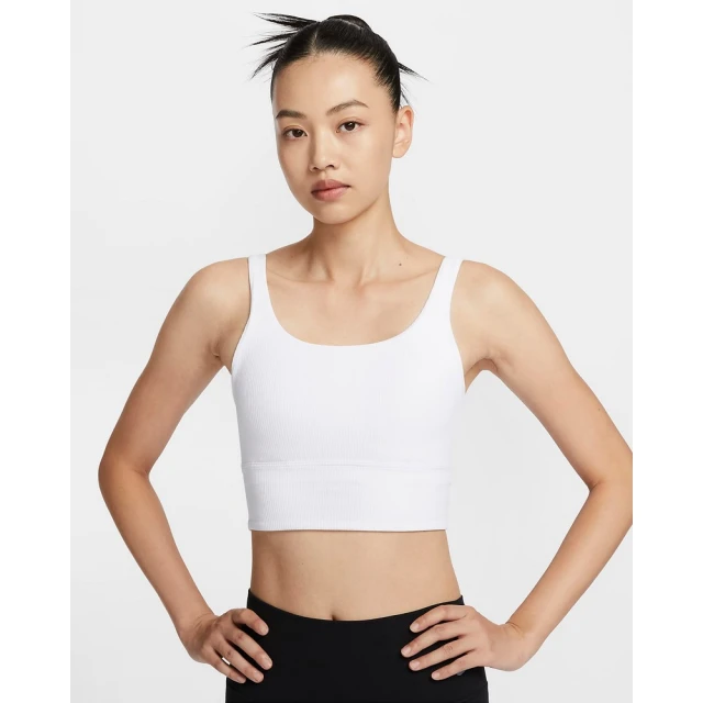 NIKE 耐吉 低強度 運動內衣 速乾 女款 AS W NK INF WIDE RIB BRA 白色(HF1543100)