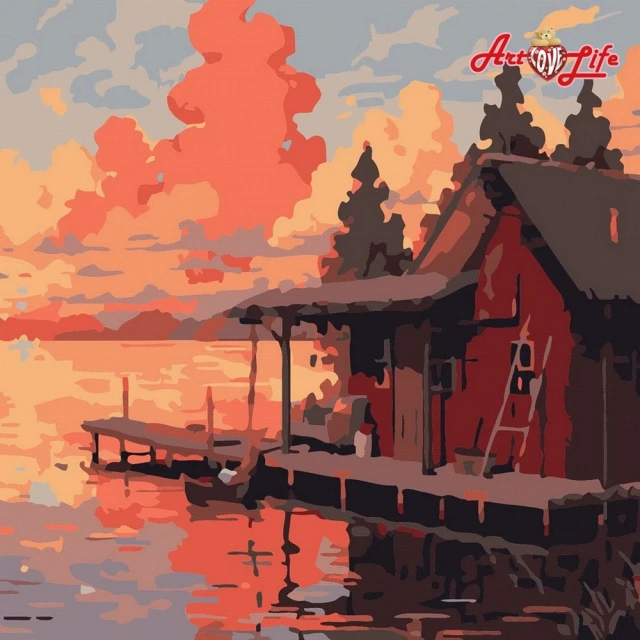 【ArtLife 藝術生活】AQ010海灣柔情20*20CM(數字油畫 DIY DIY數字油畫 交換禮物 畫畫玩具)