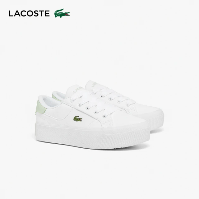 LACOSTE ZIANE 厚底鞋 女鞋 小白鞋 運動鞋 女休閒鞋 白綠(49CFA0017_2L6)