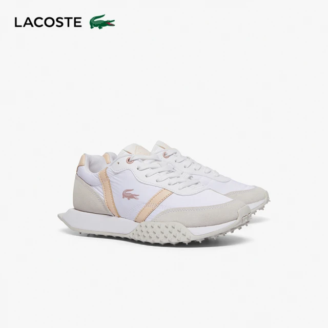 LACOSTE L-SPIN 慢跑鞋 女鞋 刺繡logo 運動鞋 厚底 女休閒鞋 白粉(49SFA0113_1Y9)