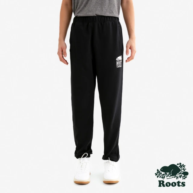 Roots Roots 男裝-ROOTS CANADA SLIM 棉褲(黑色)