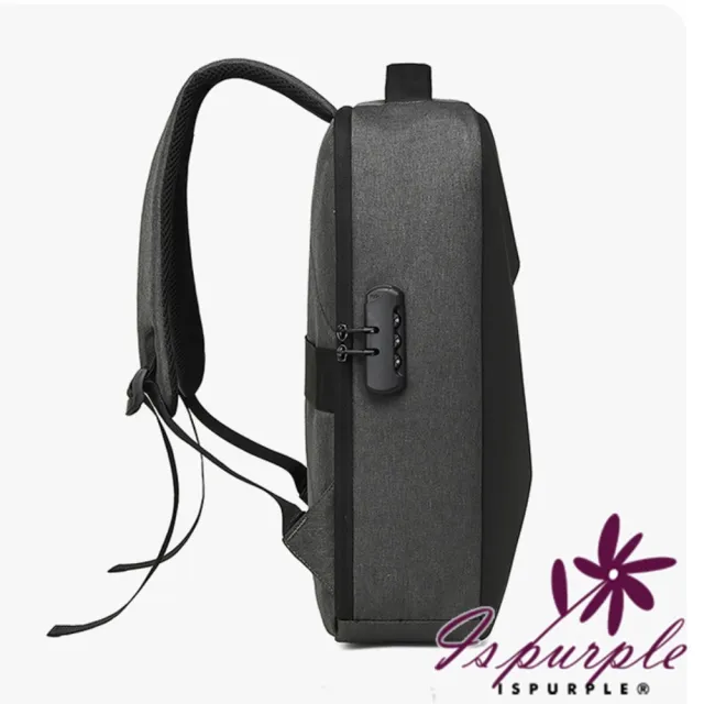 【iSPurple】雙11 輕便商務 新款硬殼包男潮雙肩包15.6吋防盜電腦包(/藍色)