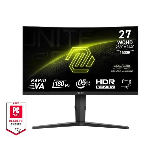 【MSI 微星】MAG 275CQPF 27型 180Hz 電競曲面螢幕(0.5ms/WQHD/HDR/1500R)