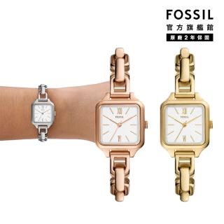 【FOSSIL 官方旗艦館】Colleen系列 璀璨鏈刻女錶 不鏽鋼錶帶 25MM(多款多色可選)