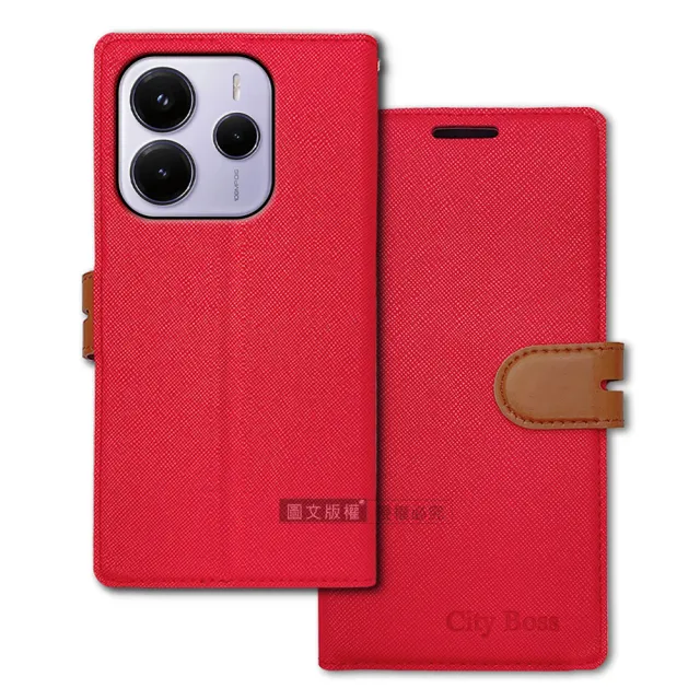 【CITY都會風】紅米Redmi Note 14 5G 插卡立架磁力手機皮套 有吊飾孔