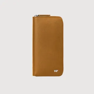 【BRAUN BUFFEL 德國小金牛】聖誕禮盒 交換禮物 台灣總代理 亞當 8卡拉鍊長夾-淺棕色(BF504-601-CS)