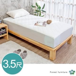 【BODEN】森林傢俱 維爾3.5尺單人加大全實木床底(不含床頭片及床墊)