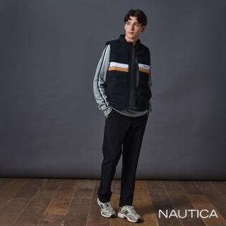 【NAUTICA】官方旗艦 男裝 彈性輕便休閒長褲(黑色)