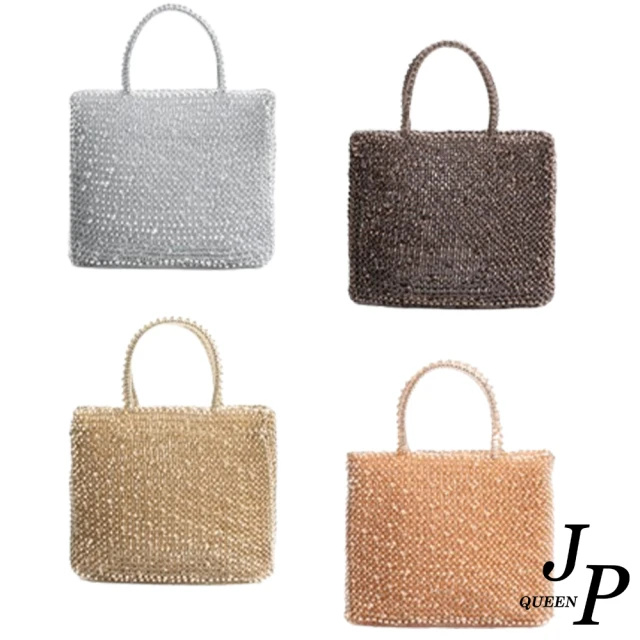 Jpqueen 撞色質感女款束口手提側肩斜背包水桶包(2色可