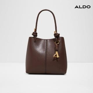 【ALDO】EVIELILY-簡約扭結造型設計手提托特包-女包(咖啡色)