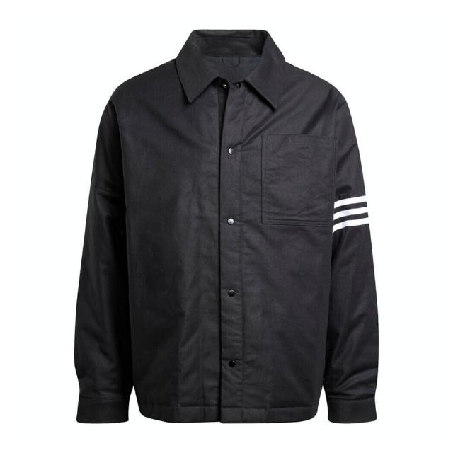 【adidas 愛迪達】NC Padded Shirt 男 襯衫 長袖襯衫 休閒穿搭 黑白(JC9906)