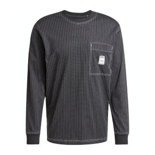 【adidas 愛迪達】Wabash LS T 男 長袖上衣 休閒長袖 休閒穿搭 黑(JP4479)