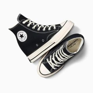 【CONVERSE】CHUCK 70 WEDGE HI 黑 閒鞋 女鞋 帆布鞋 高筒 內增高(A12563C)